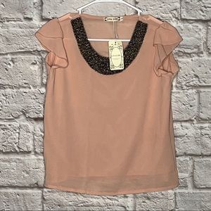 NWT LivaGirl Top Sheer Juniors‎ Size Small